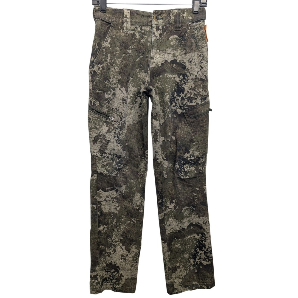 SHE Outdoor Hunting Pants Womens XS Green TrueTimber Strata Camo Cargo Stretch
